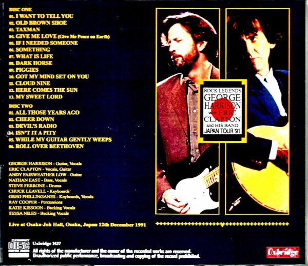 George Harrison,Eric Clapton/Osaka,Japan 12.12.1991 - Image 2