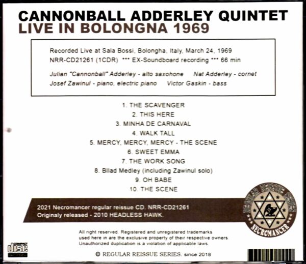 Cannonball Adderley Quintet/Italy 1969 - Image 2