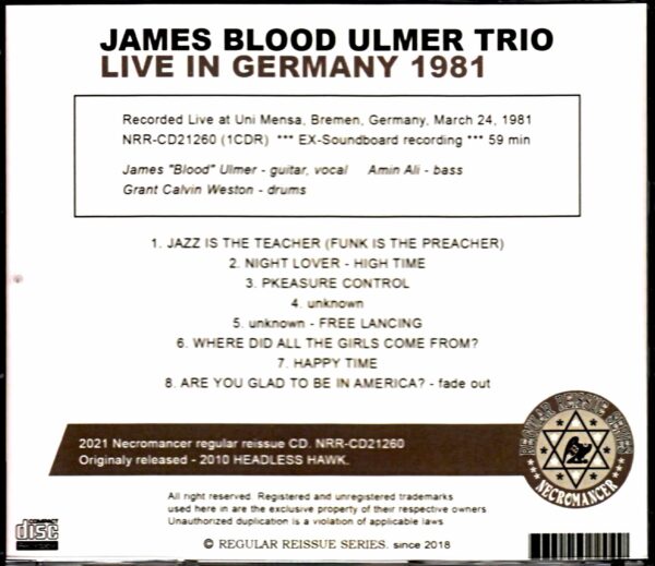 James Blood Ulmer/Germany 1981 - Image 2