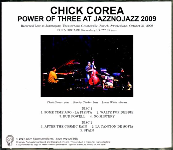 Chick Corea,Stanley Clarke,Lenny White ex Return to Forever/Switzerland 2009 - Image 3