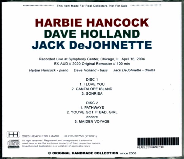 Herbie Hancock,Dave Holland,Jack DeJohnette/IL,USA 2004 - Image 2
