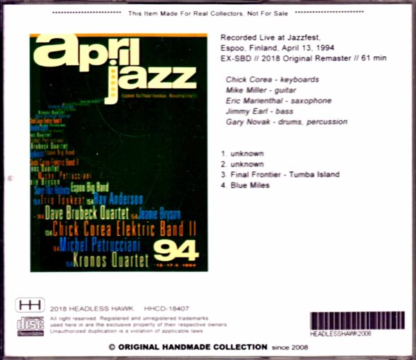 Chick Corea Elektric Band II/Finland 1994 - Image 2