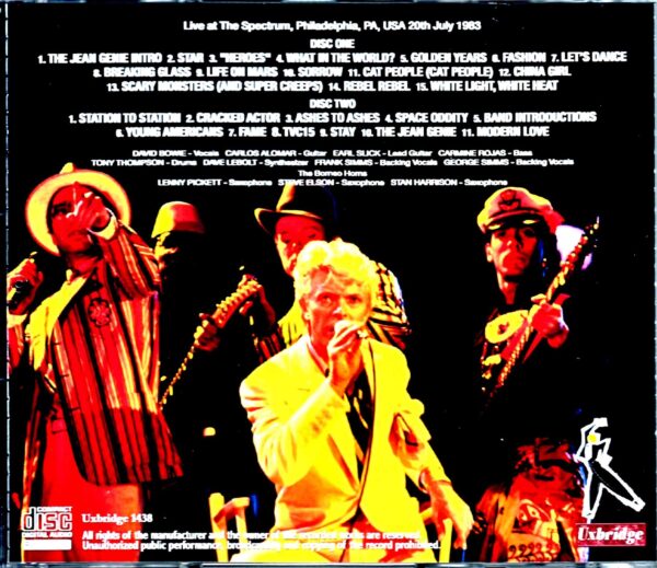 David Bowie/PA,USA 7.20.1983 - Image 2