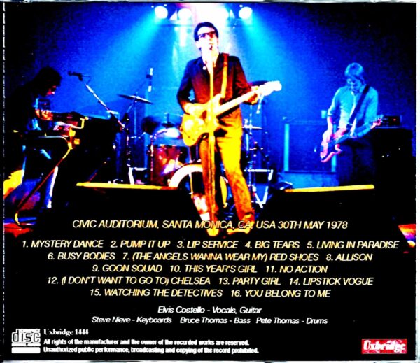 Elvis Costello & the Attractions/CA,USA 1978 Jon Wizardo Master Tapes - Image 2