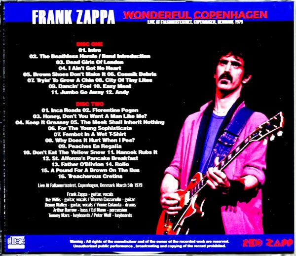 Frank Zappa/Denmark 1979 - Image 2