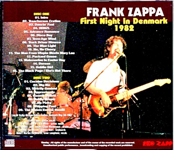 Frank Zappa/Denmark 1982 - Image 2