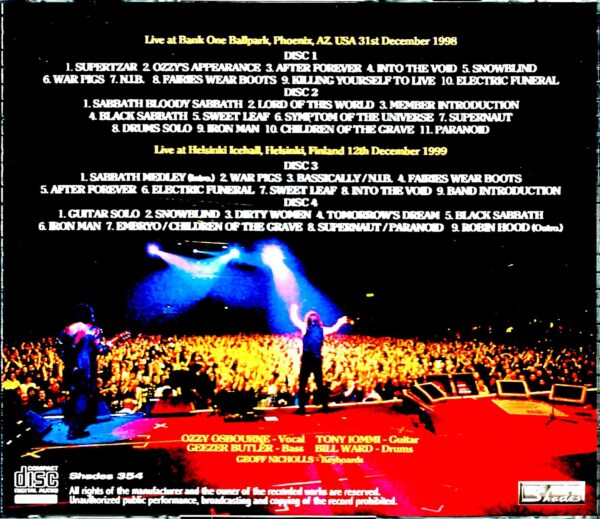 Black Sabbath/AZ,USA 1998 & more - Image 2