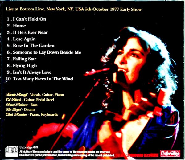 Karla Bonoff/NY,USA 1977 Early Show Complete - Image 2