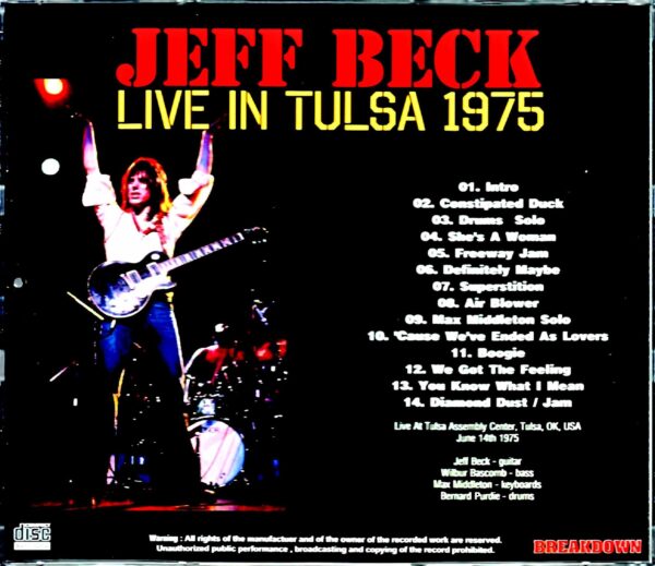 Jeff Beck/OK, USA 1975 - Image 2