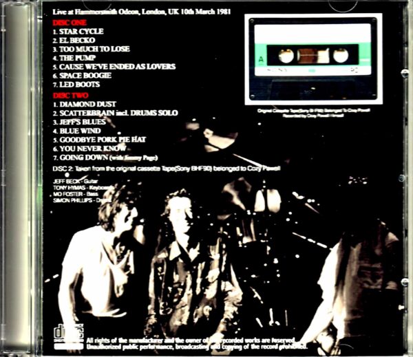 Jeff Beck/London,UK 1981 Recorded by Cozy Powell - Image 2