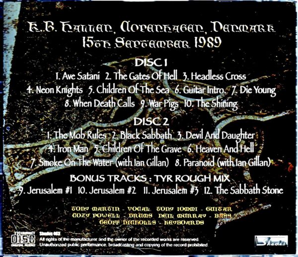 Black Sabbath/Denmark 1989 & Cozy Powell Tapes - Image 2