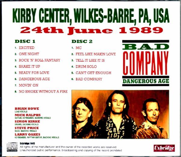 Bad Company/PA, USA 1989 - Image 2