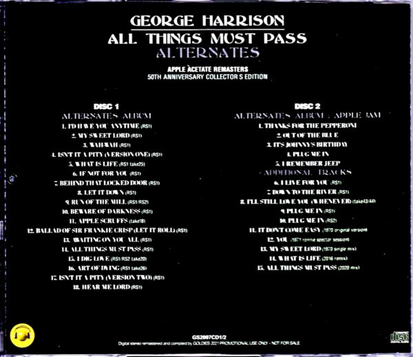 George Harrison/All Things Must Pass Alternates - Image 2