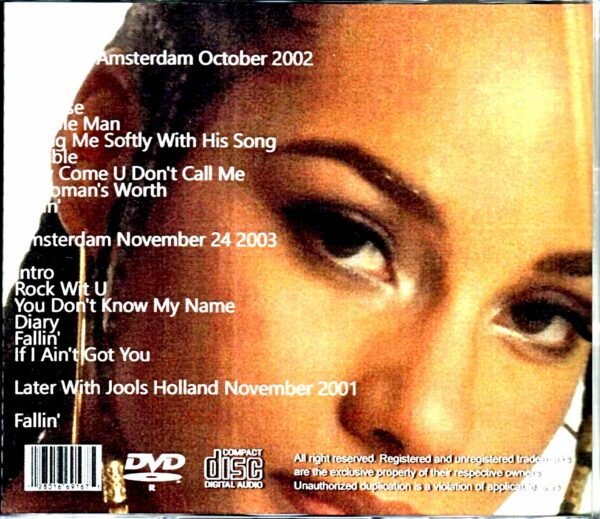 Alicia Keys/Early Rare Live Compilation 2001-2003 S & V - Image 2