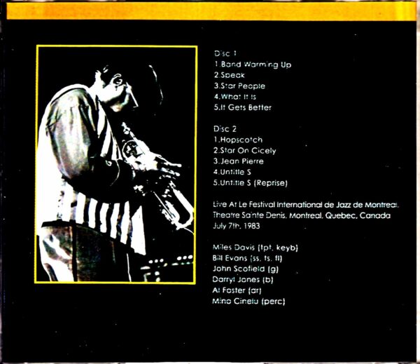 Miles Davis,Bill Evans,John Scofield/Canada 1983 Upgrade - Image 2