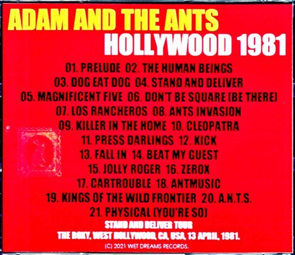 Adam and the Ants/CA,USA 1981 Complete - Image 2