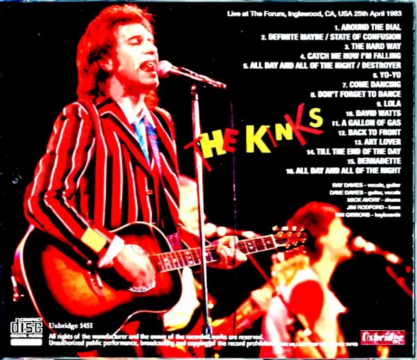 Kinks/CA,USA 1983 Mike Millard 1st Generation Tapes - Image 2