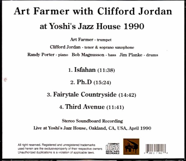 Art Farmer,Clifford Jordan/CA,USA 1990 - Image 2