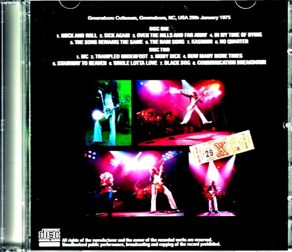 Led Zeppelin/NC,USA 1975 Upgrade - Image 2