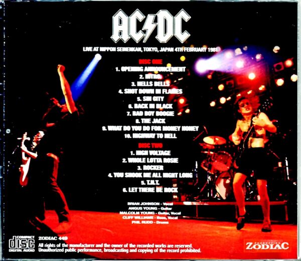 AC/DC/Tokyo,Japan 2.4.1981 Upgrade - Image 2