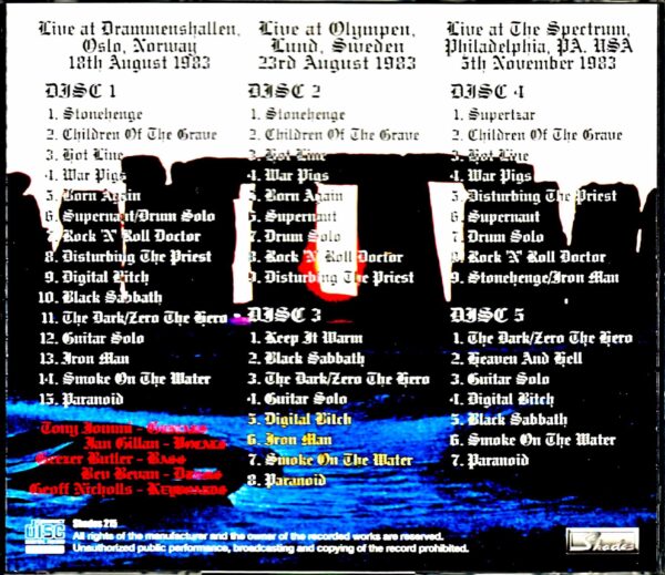 Black Sabbath/Interaction with Ian Gillan North Europe 1983 & more - Image 2