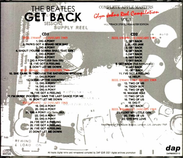 Beatles/Get Back Session Glyn Johns Reel Compilation Vol.1 - Image 2