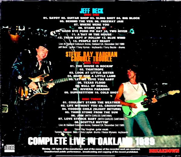 Jeff Beck,Stevie Ray Vaughan/CA,USA 1989 Complete - Image 2