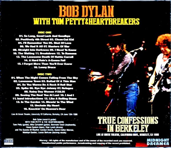 Bob Dylan,Tom Petty & Heartbreakers/CA,USA 1986 Complete - Image 2