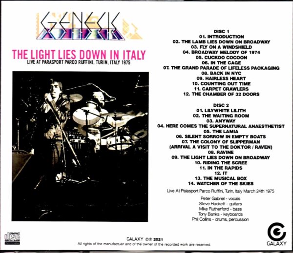 Genesis/Italy 1975 - Image 2