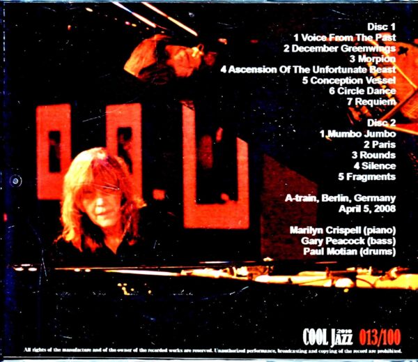 Marilyn Crispell,Gary Peacock,Paul Motian/Germany 2008 - Image 2