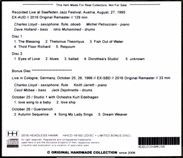 Charles Lloyd Quartet,Michel Petrucciani/Austria 1995 & more - Image 2