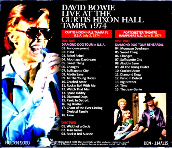 David Bowie/FL,USA 7.2.1974 & more - Image 2