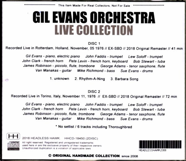 Gil Evans Orchestra/Holland 1976 & more - Image 2