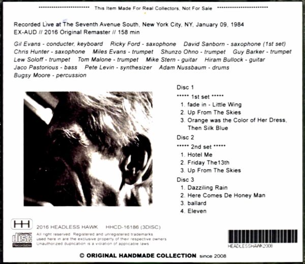 Gil Evans Orchestra Jaco Pastorius/NY,USA 1.9.1984 2Shows Complete - Image 2