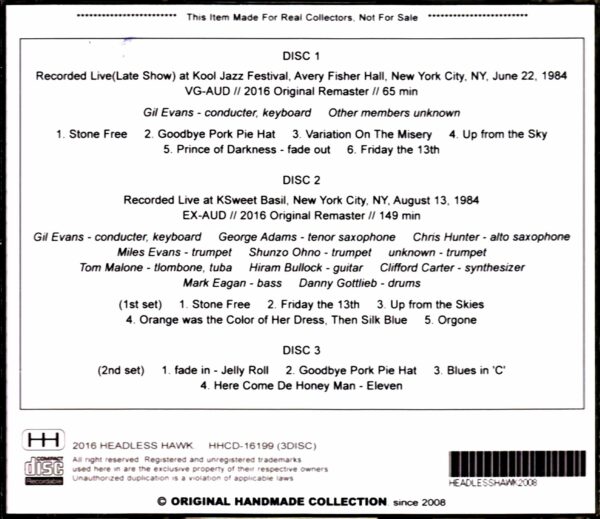 Gil Evans Orchestra/NY,USA 8.13.1984 Complete & more - Image 2