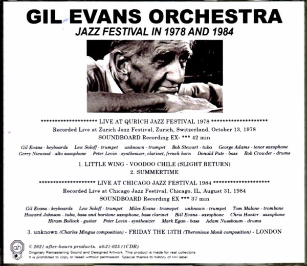 Gil Evans Orchestra/Switzerland 1978 & more - Image 2