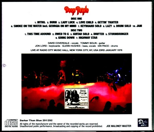 Deep Purple/NY,USA 1.23.1976 Upgrade - Image 2