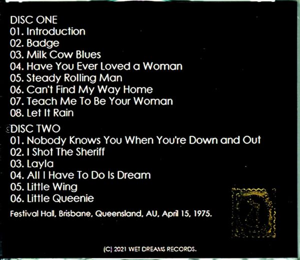Eric Clapton/Australia 4.15.1975 - Image 2