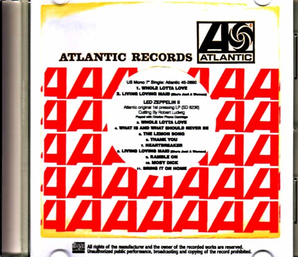 Led Zeppelin/Whole Lotta Love US Promo 7" Single Orihinal 1st Pressing LP - Image 2