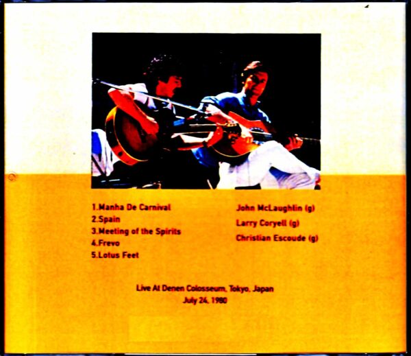 John McLaughlin,Larry Coryell,Christian Escoude/Tokyo,Japan 1980 Complete - Image 2