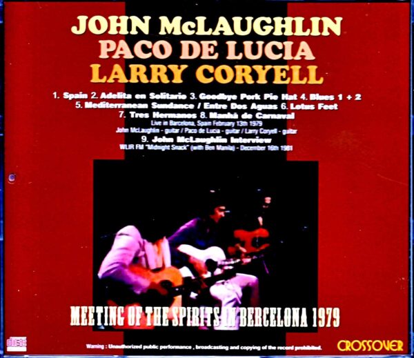 John McLaughlin, Paco de Lucia, Larry Coryell/Spain 1979 & more - Image 2