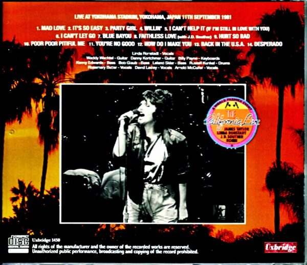 Linda Ronstadt/Kanagawa,Japan 1981 New Master - Image 2