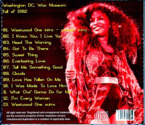 Chaka Khan/WA, USA 1982 - Image 2