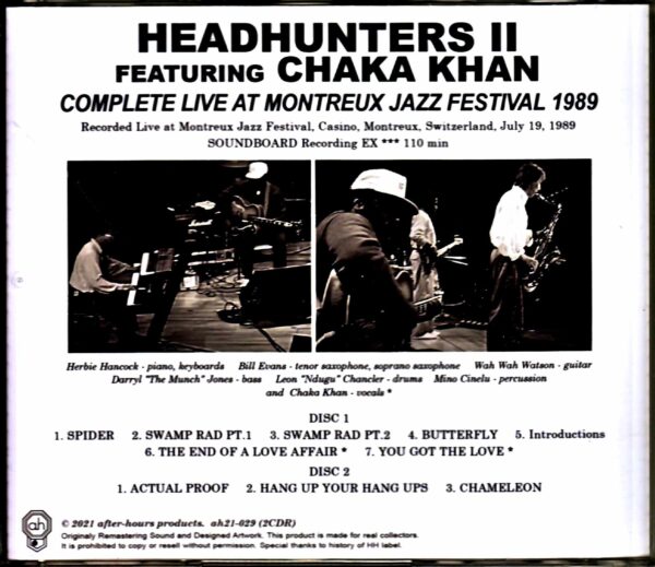 Herbie Hancock Headhunters II,Chaka Khan/Switzerland 1989 Complete - Image 2
