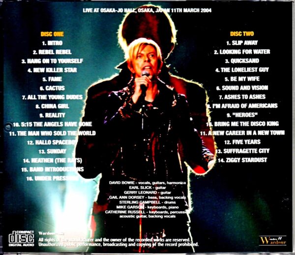 David Bowie/Osaka,Japan 2004 Upgrade - Image 2