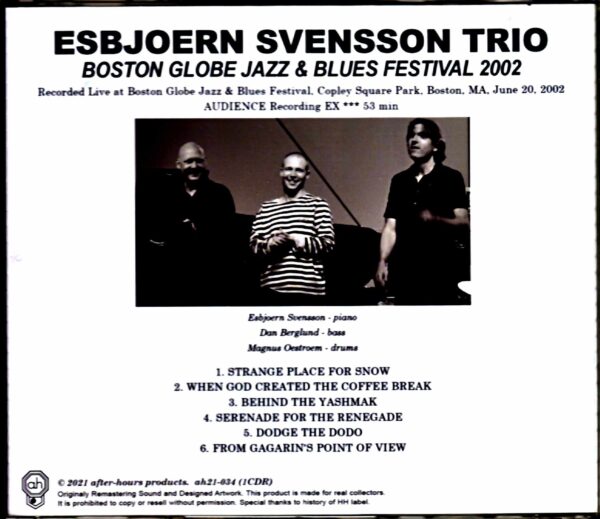 Esbjoern Svensson Trio/MA,USA 2002 - Image 2