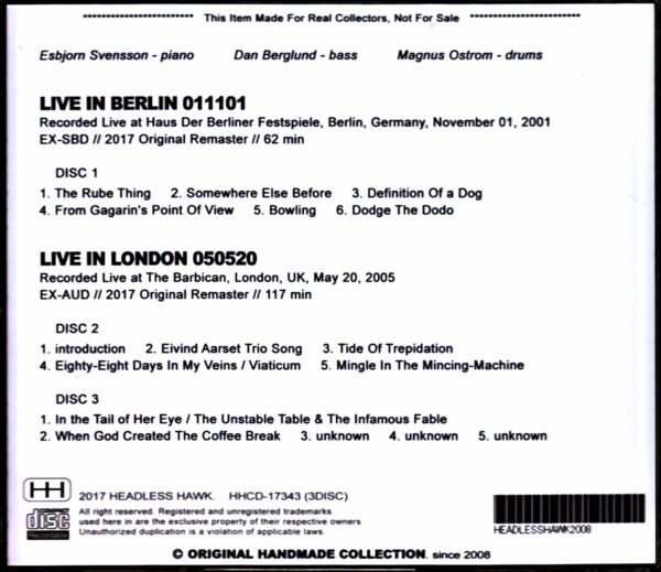 Esbjoern Svensson Trio/Germany 2001 & more - Image 2