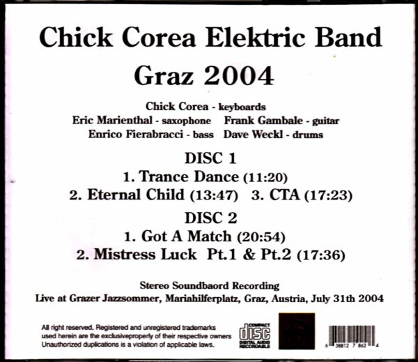Chick Corea Elektric Band Frank Gambale/Austria 2004 - Image 2