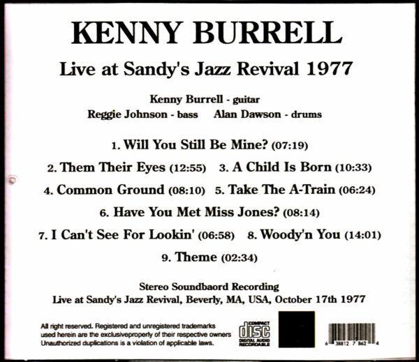 Kenny Burrell/MA, USA 1977 - Image 2