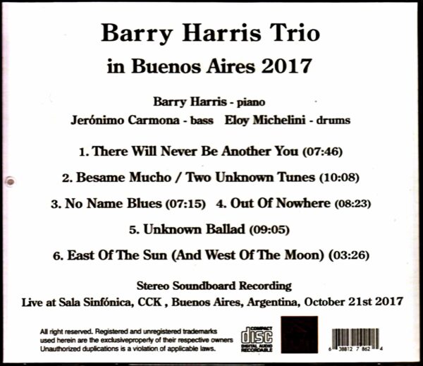 Barry Harris Trio/Argentina 2017 - Image 2